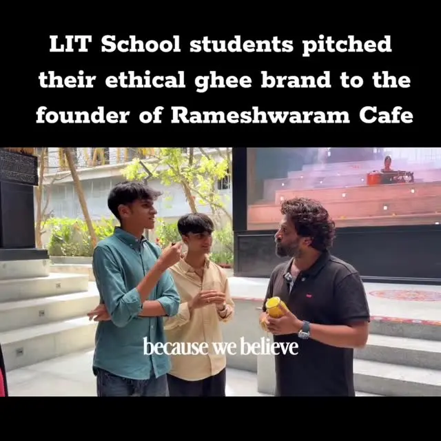 Student startup pitch to Rameshwaram Cafe